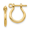 10k Shackle Link Screw Post Earrings