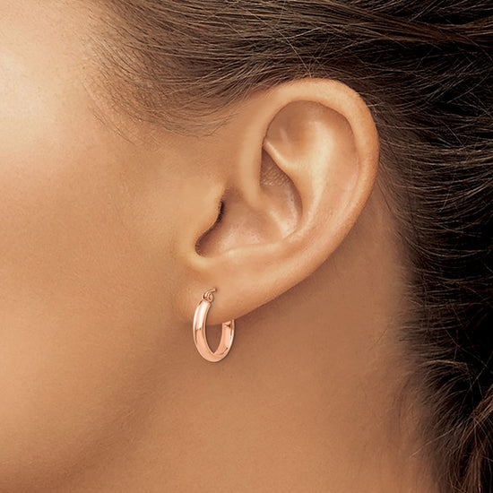 10k Rose Gold Hoop Earrings