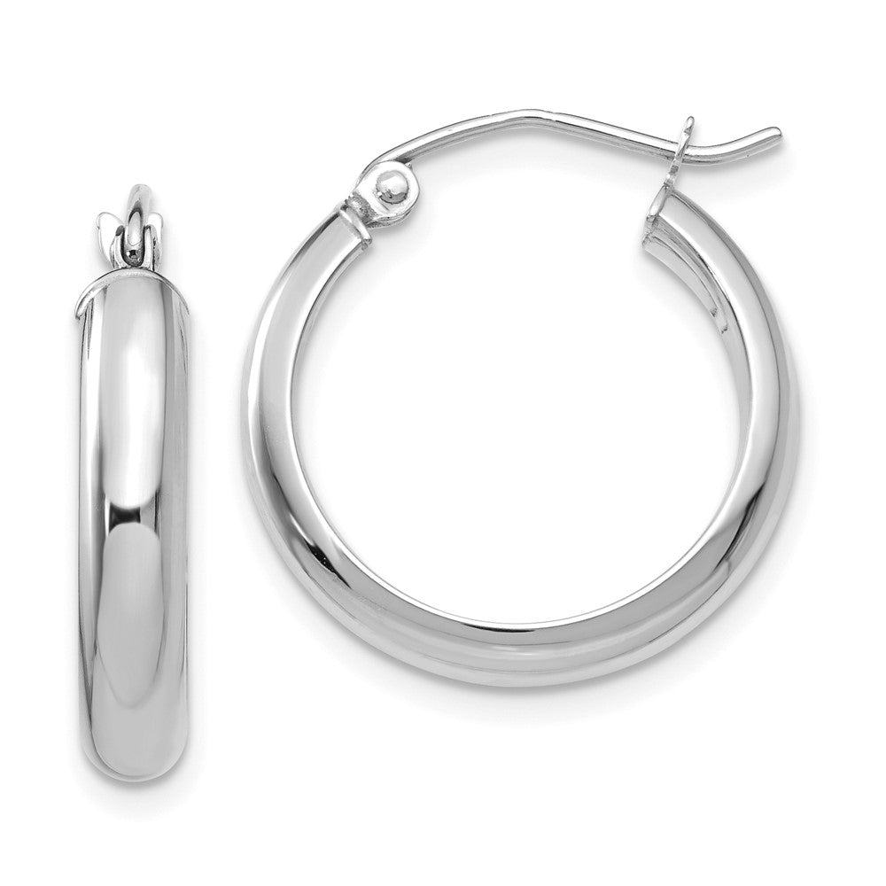 Gold Half-round Tube Hoop Earrings
