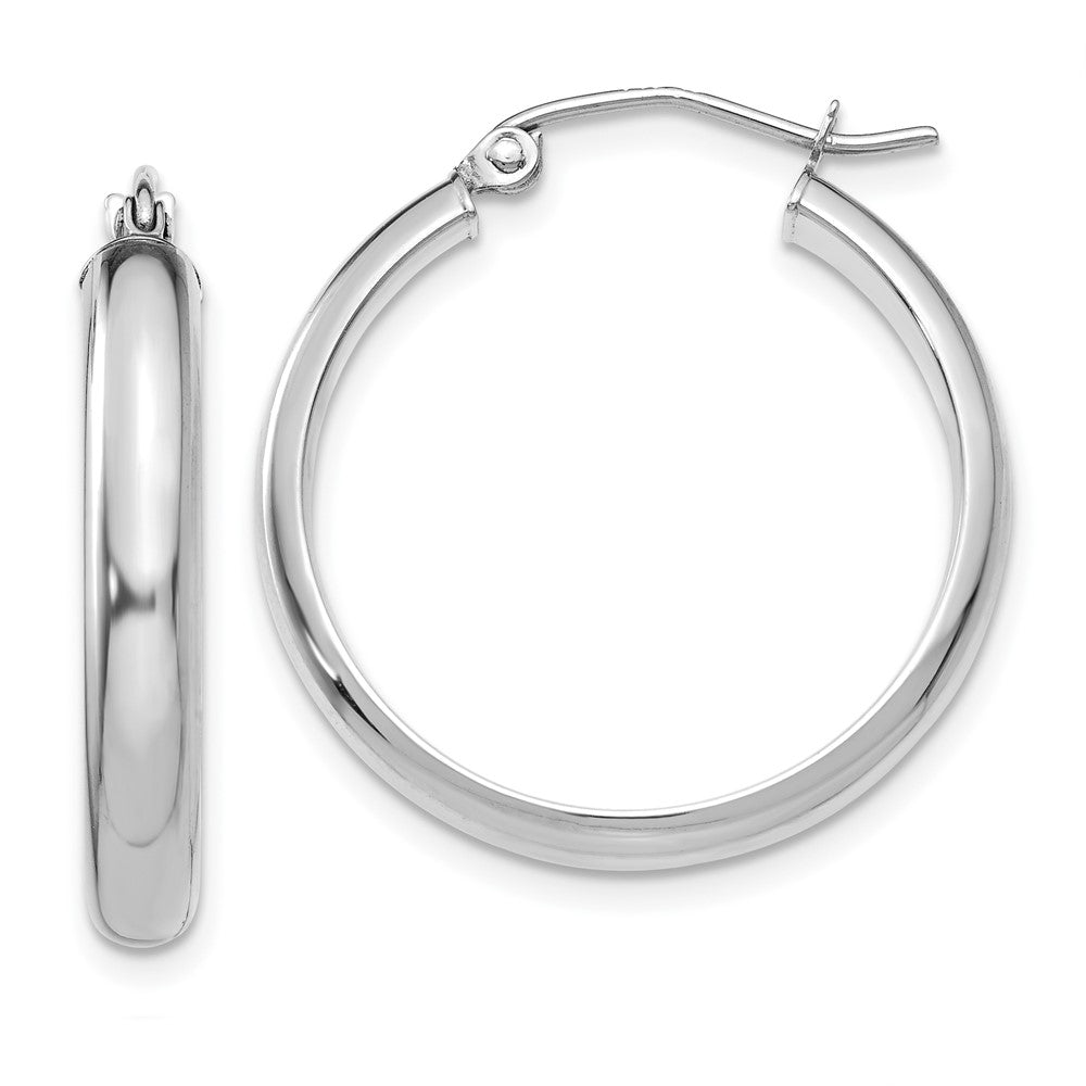 Gold Half-round Tube Hoop Earrings