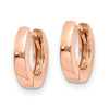 10k Rose Gold Round Hinged Hoop Earrings