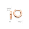 10k Rose Gold Round Hinged Hoop Earrings