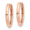 Gold Square Tube Hinged Hoop Earrings