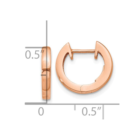 Gold Hinged Circle Hoop Earrings