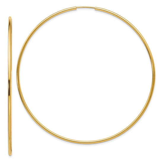 10k Endless Hoop Earrings