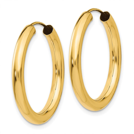 10k Polished Endless Tube Hoop Earrings