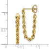 Gold Rope Dangle Post Earrings