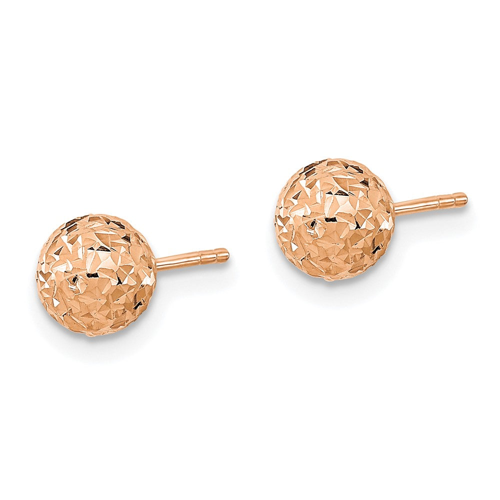 Diamond-Cut Ball Post Earrings