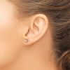 10k Rose Gold 6mm Diamond-Cut Ball Post Earrings