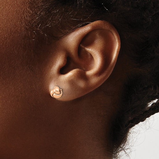 Gold Love Knot Post Earrings