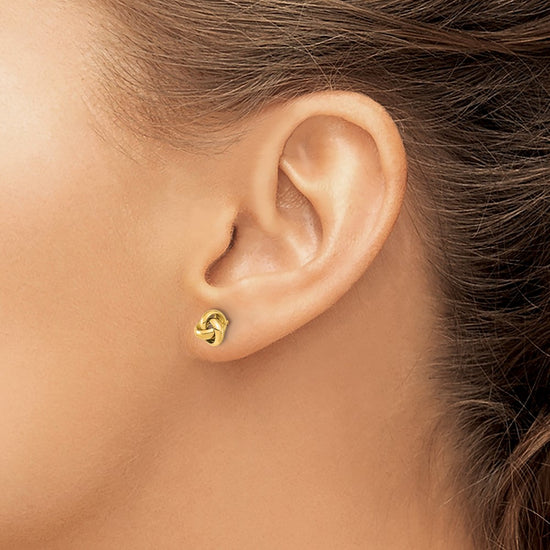 Gold Love Knot Post Earrings