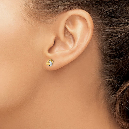 Gold Love Knot Post Earrings