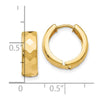 Gold Diamond-cut Hoop Earrings