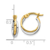 Gold Two-tone Twisted Hoop Earrings