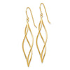 Gold Twisted Dangle Shepard Hook Earrings