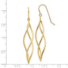 Gold Twisted Dangle Shepard Hook Earrings
