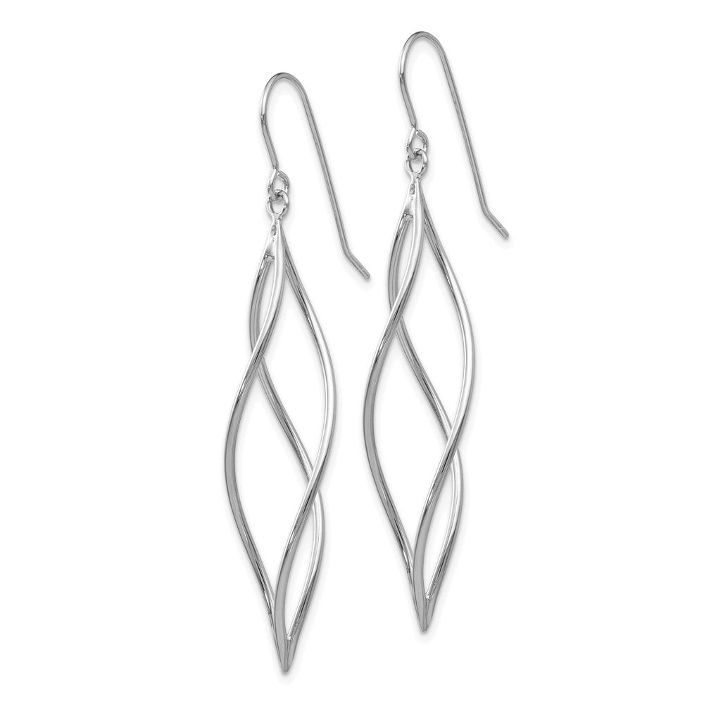Gold Twisted Dangle Shepard Hook Earrings