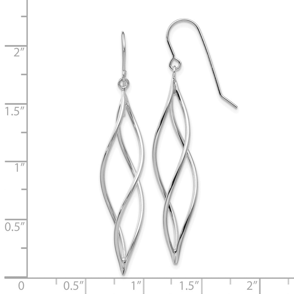 Gold Twisted Dangle Shepard Hook Earrings