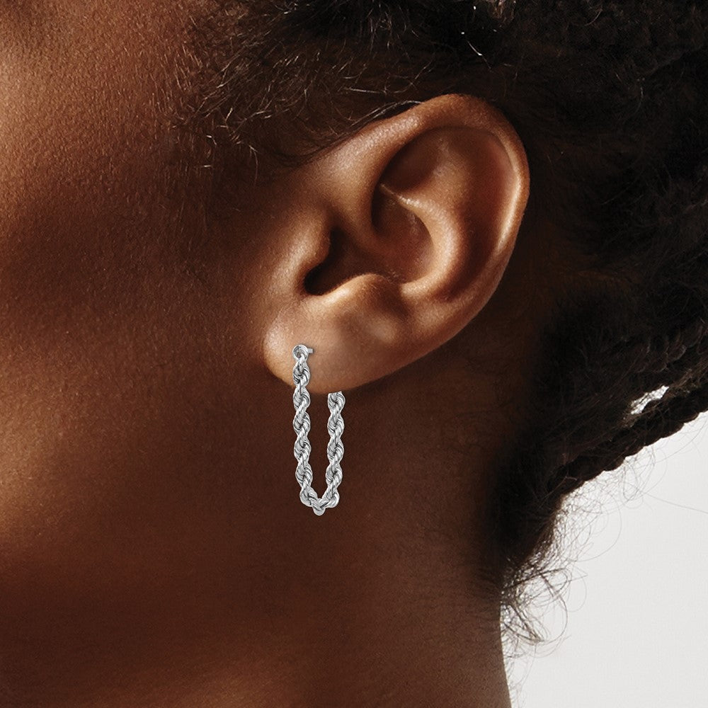 Gold Rope Dangle Post Earrings