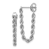 Gold Rope Dangle Post Earrings