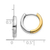 10k Two-tone Hinged Hoop Earrings