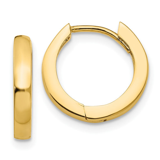 Gold Circle Hinged Hoop Earrings