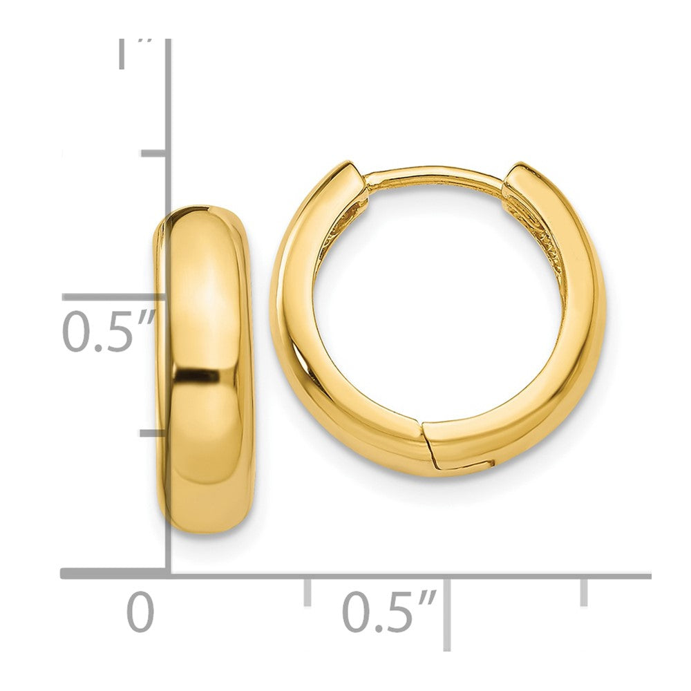 Gold Circle Hinged Hoop Earrings