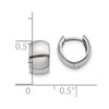 10k White Gold Round Hinged Hoop Earrings