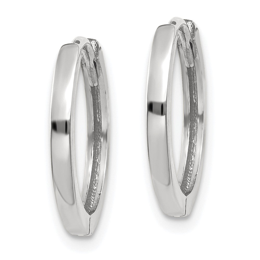 Gold Square Tube Hinged Hoop Earrings