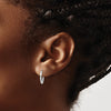 Gold Square Tube Hinged Hoop Earrings