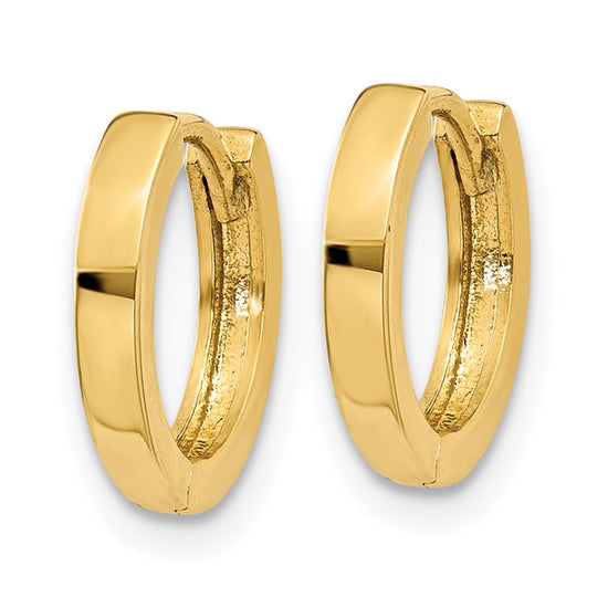 Gold Circle Hinged Hoop Earrings