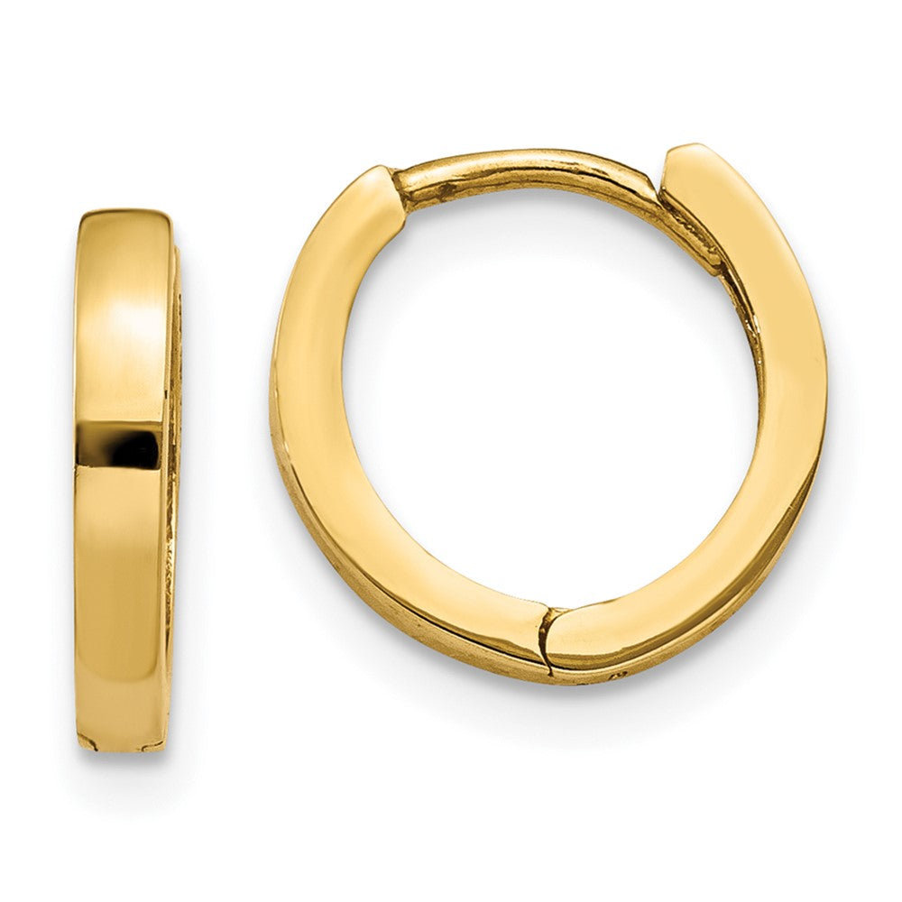 Gold Circle Hinged Hoop Earrings