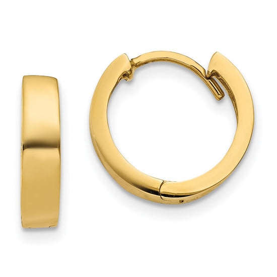 Gold Circle Hinged Hoop Earrings