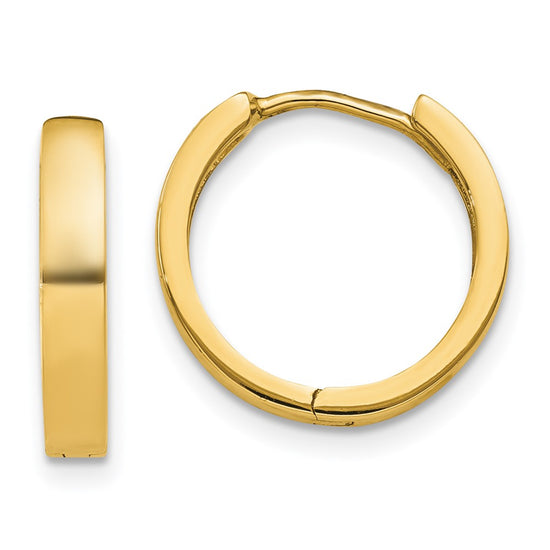 Gold Circle Hinged Hoop Earrings
