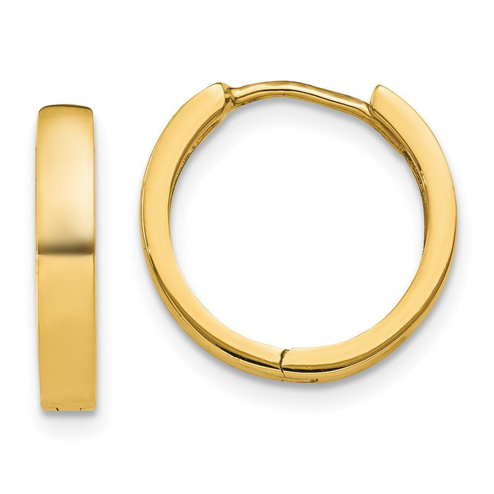 Gold Circle Hinged Hoop Earrings