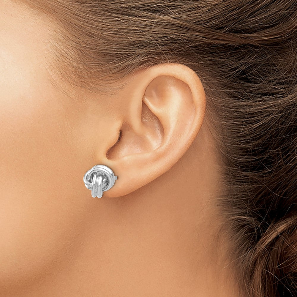 Gold Love Knot Post Earrings