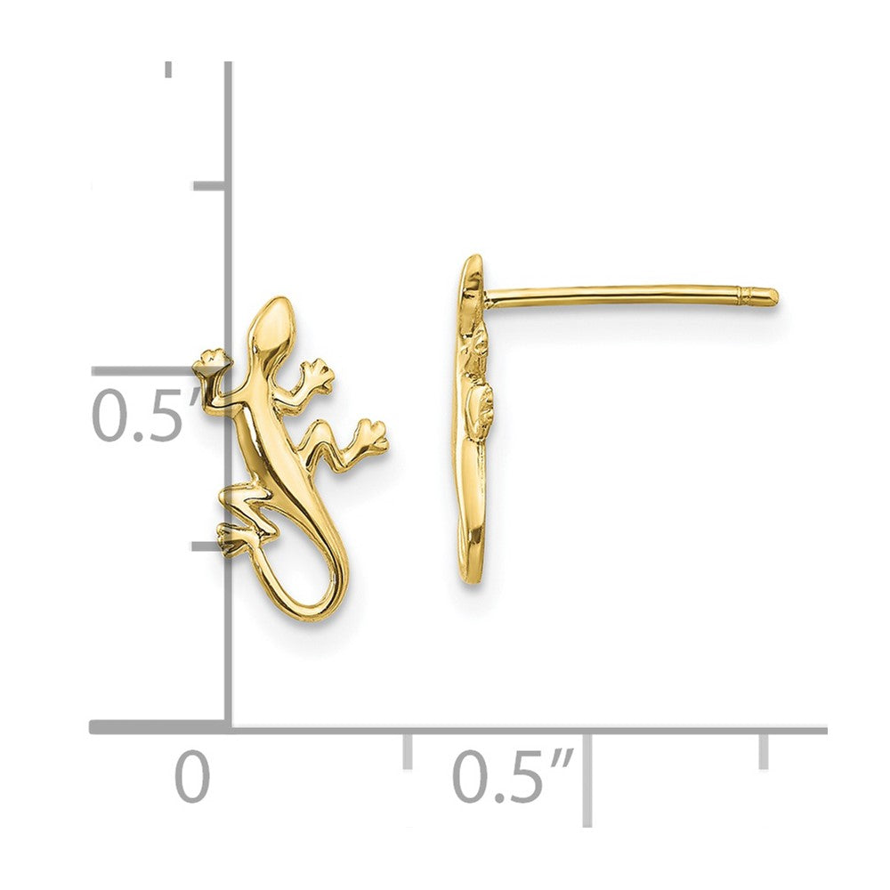 Gold Gecko Post Earrings
