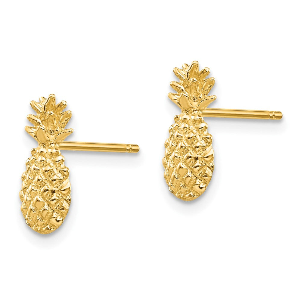 Gold Pineapple Post Earrings