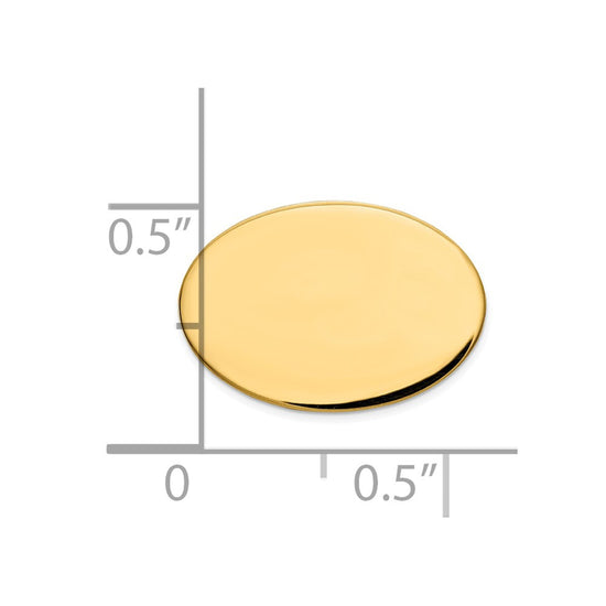 Gold Oval Tie Tac