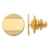 10k Men's Circular w/Line Design Tie Tac