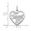 Gold SWEET 16 Heart Charm