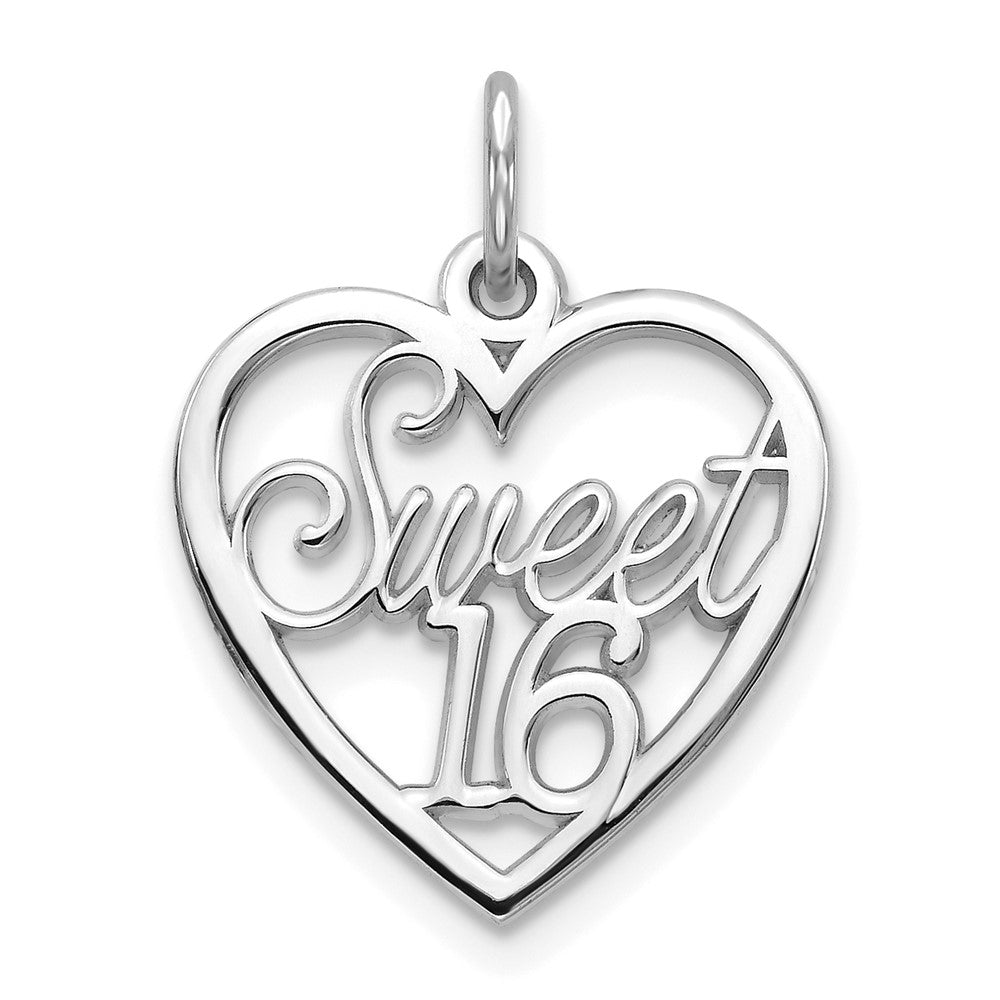 Gold SWEET 16 Heart Charm