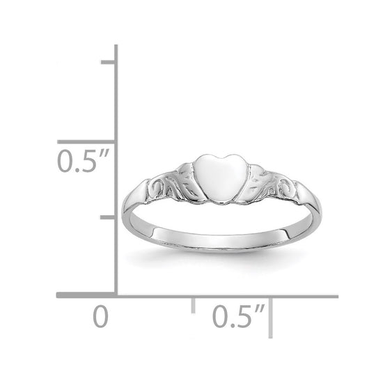 Gold Polished Children's Heart Rings