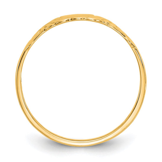 Gold Polished Children's Heart Rings