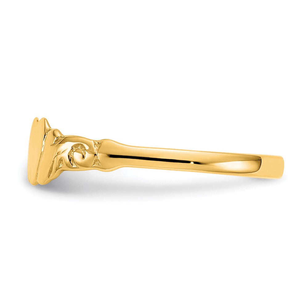 Gold Polished Children's Heart Rings
