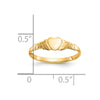 Gold Polished Children's Heart Rings