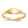 Gold Polished Children's Heart Rings