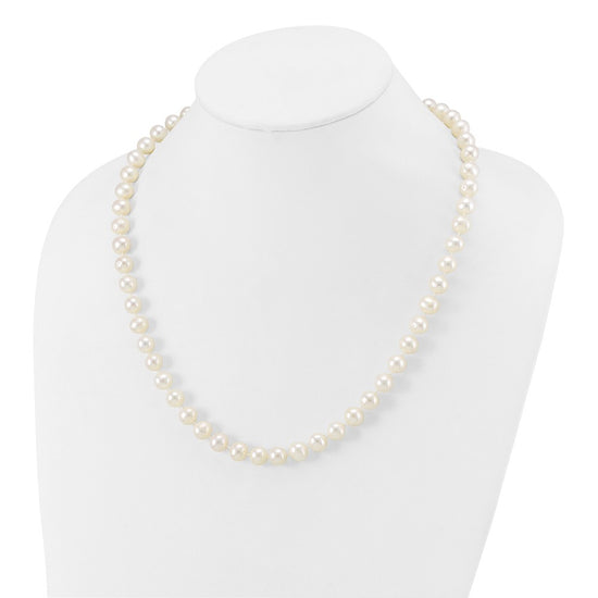 10k 8-9mm White Near Round Freshwater Cultured Pearl 20 inch Necklace