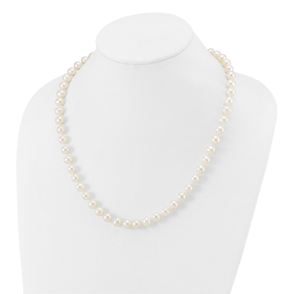 10k 8-9mm White Near Round Freshwater Cultured Pearl 20 inch Necklace