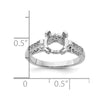 10k White Gold Ladies Ring Mounting